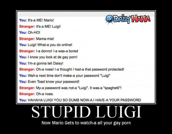 Stupid Luigi funny picture