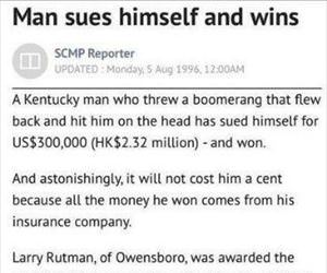 sues himself and wins