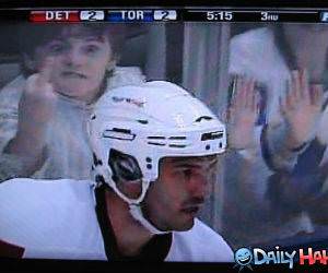 Super Intense Hockey Fan