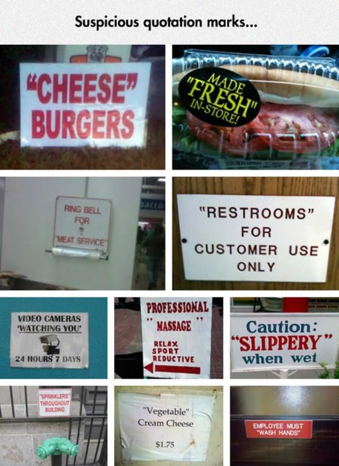suspicious quotation marks funny picture