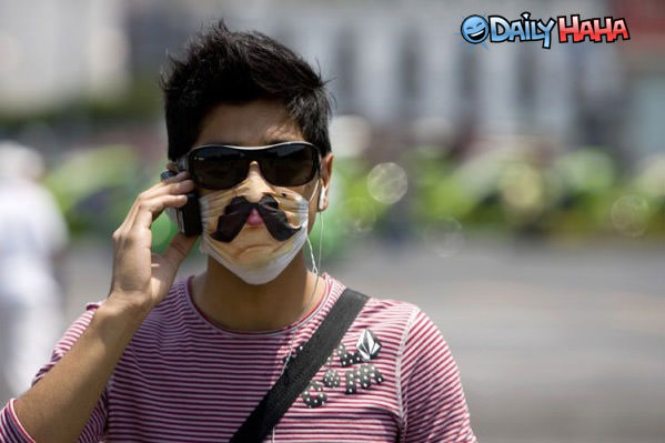 Swine Flu Mustache funny picture