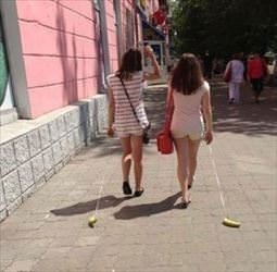 taking our bananas for a walk