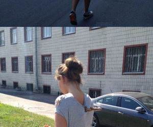 taking snake for a walk funny picture