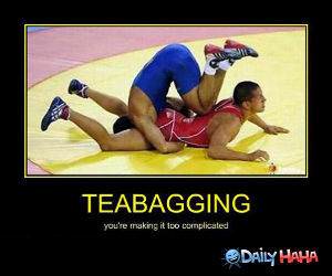 Teabagging funny picture