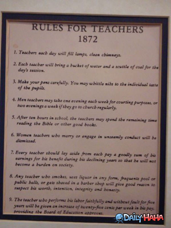 Teacher Rules funny picture