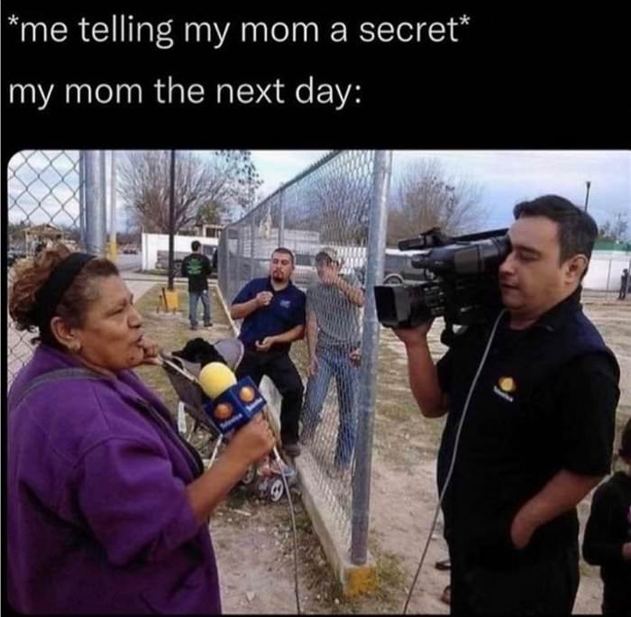 telling my mom a secret