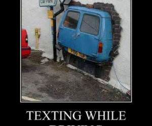 Texting While Driving funny picture