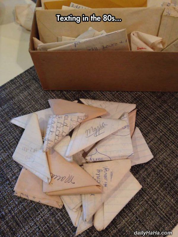 texting in the 80s funny picture