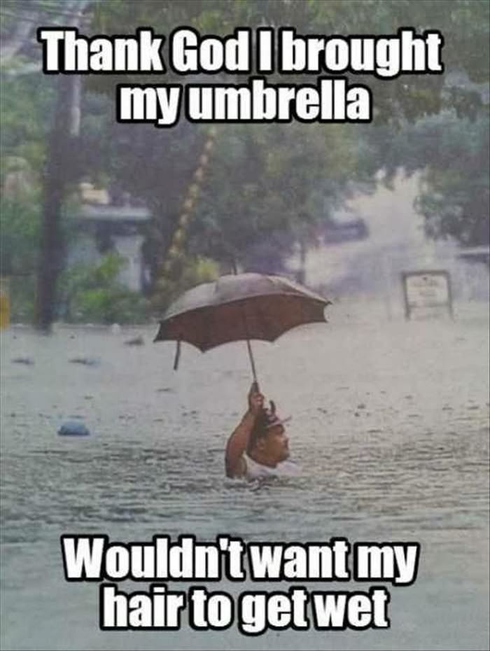 thank god i bought an umbrella