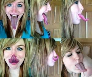 that is a long tongue funny picture