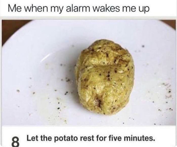the alarm wakes me up