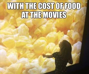 the cost of food at the movies