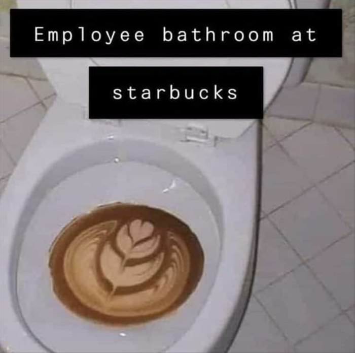 the employee bathroom