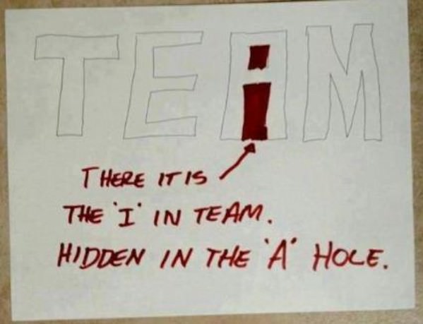 Found the I in Team funny picture