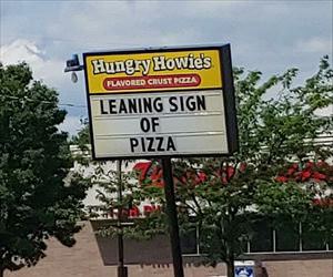the leaning sign