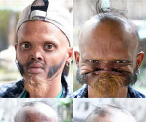 the man with the crazy face