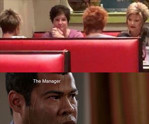 the manager is scared