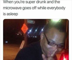 the microwave goes off