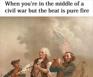 the middle of a civil war