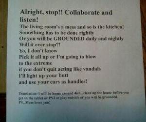Chore Rapping Mom funny picture