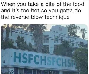 the reverse blow technique