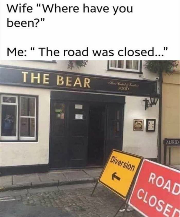 the road was closed