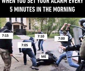 the alarm in the morning funny picture