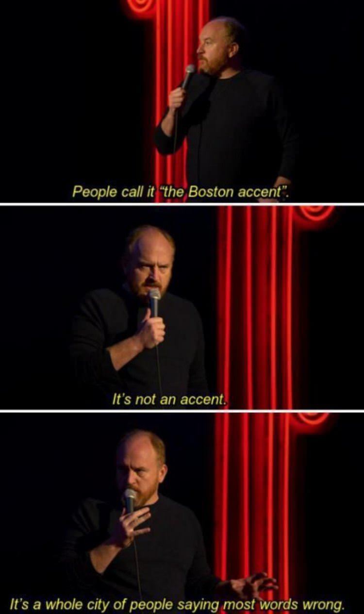 the boston accent funny picture