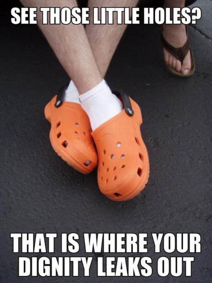 the little holes in crocs funny picture