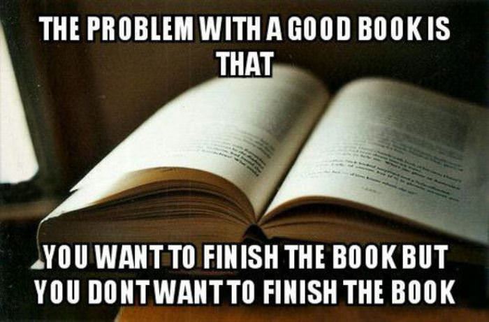 the main problem with a good book funny picture