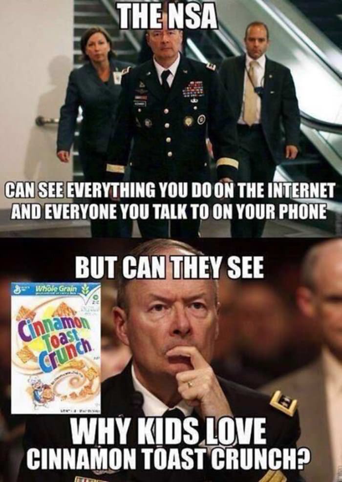 the nsa can see everything funny picture