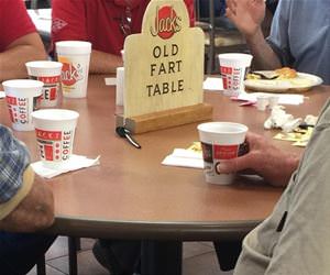 the old fart table funny picture