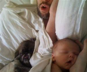 the whole family is sleeping funny picture