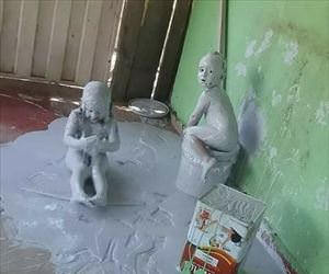 these kids made a mess