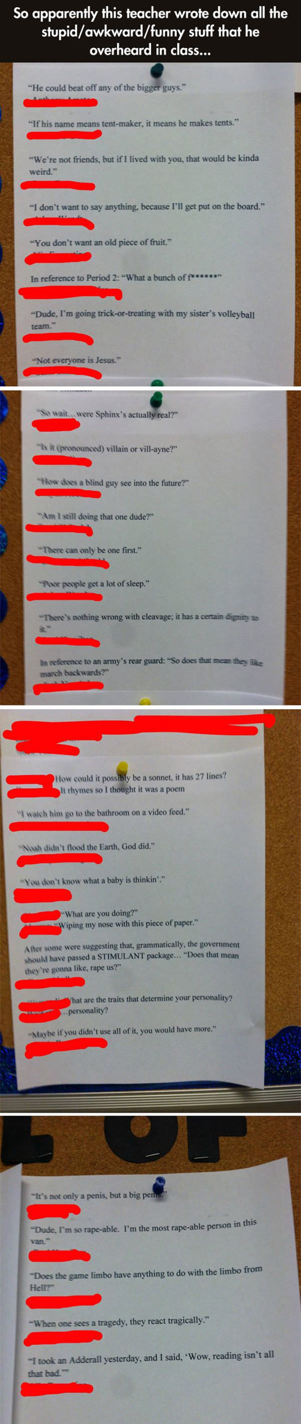 Some Things Students Say funny picture