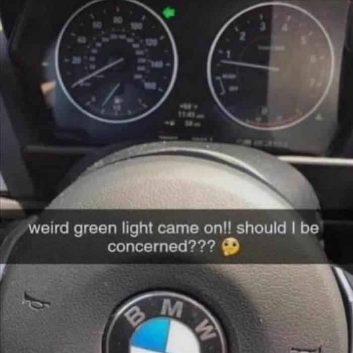 this weird light came on