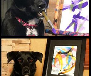this dog is an artist funny picture
