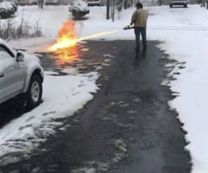 this is easier than shoveling funny picture