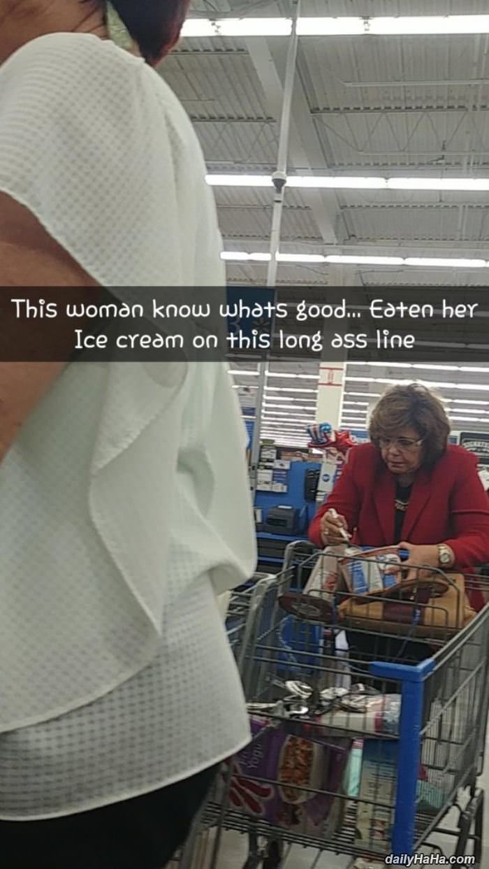 this lady knows what is good funny picture