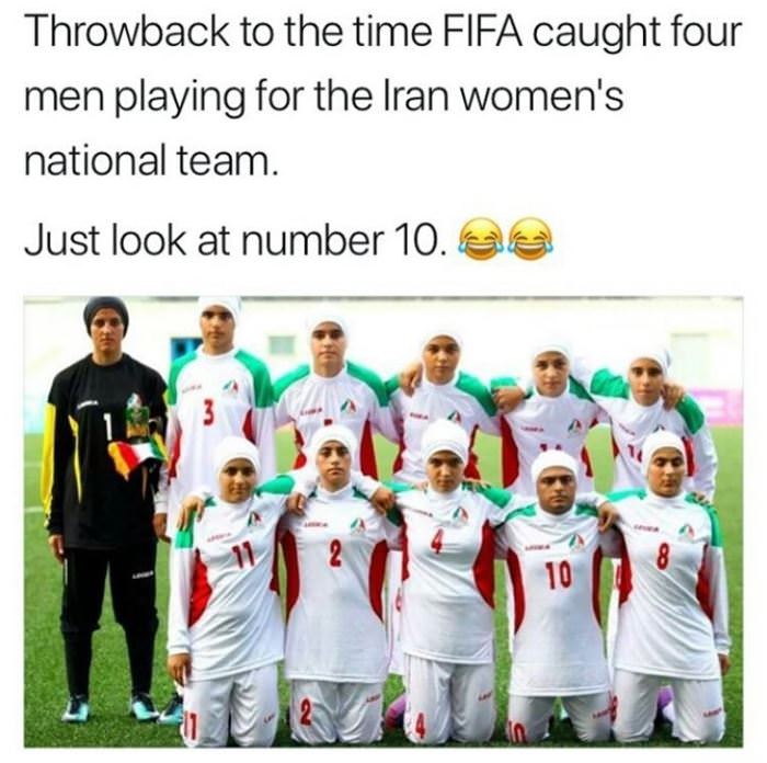 throwback to irans womens soccer