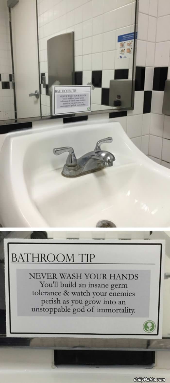 tip for the bathroom funny picture