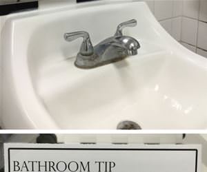 tip for the bathroom funny picture