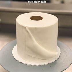 toilet paper cake