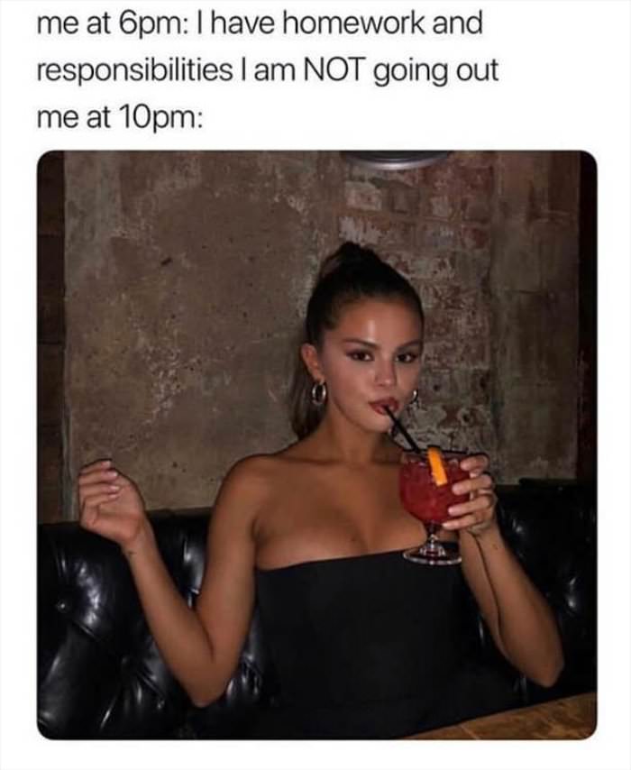 too much work to go out