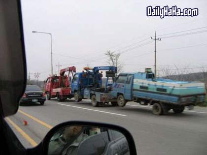 How many tow trucks does it take