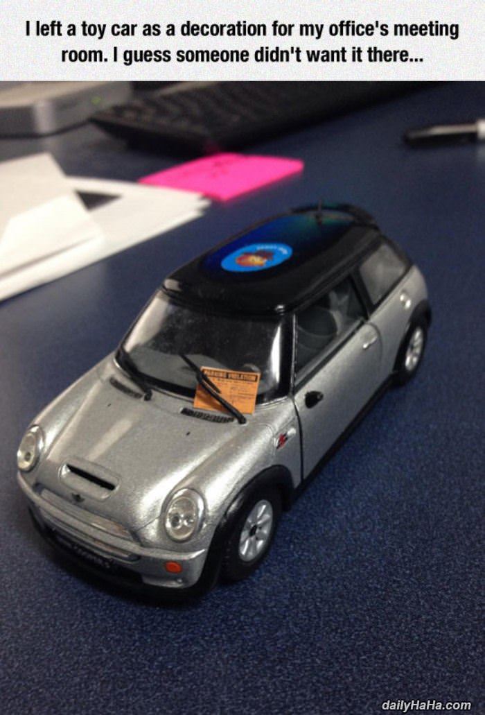 toy car violation funny picture