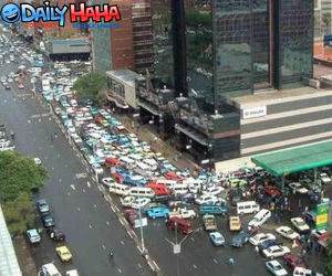 Insane traffic jam picture.