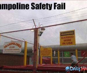 Trampoline Safety funny picture