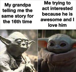 trying to act interested