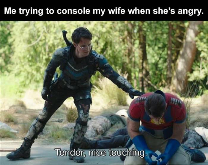 trying to console my wife